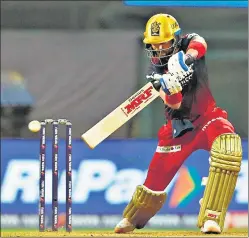  ?? BCCI ?? RCB’S Virat Kohli hit just his second half-century of the season on Thursday.