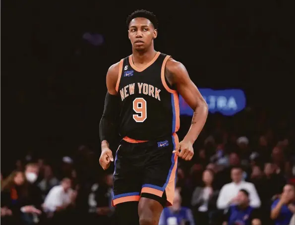  ?? Seth Wenig / Associated Press ?? The New York Knicks’ RJ Barrett during the first half against the Chicago Bulls on Dec. 23 in New York.