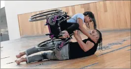  ?? Pictures: SINO MAJANGAZA ?? CLASS ACT: Disabled members of the Unmute Dance Company, Nadine McKenzie, top, and Yassen Manue, show off their skills at the Steve Biko Centre on Saturday