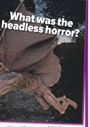  ??  ?? What was the headless horror?