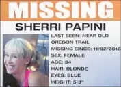  ?? Andrew Seng Associated Press ?? SHERRI PAPINI was abducted last year while jogging in Shasta County, then found partially clothed and shackled weeks later. No motive has been found.