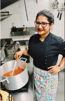  ??  ?? Chef Megha Kohli (above and inset), former head chef at Delhi’s Lavaash By Saby, put up a useful post for caregivers of Covid patients with a focus on mental health