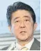  ??  ?? Abe: Popular support dives after deal