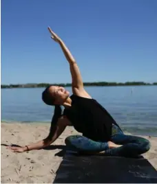  ?? COLE BURSTON FOR THE TORONTO STAR ?? YuMee Chung writes that the seated sun salutation is a series of poses that are linked with breath.