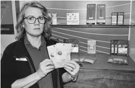  ?? FRAM DINSHAW/TRURO NEWS ?? Fawn Richardson, who works at the NSLC in Truro, says the cannabis section often runs out of edibles. Three shipments arrived between Dec. 23 and Jan. 10, and sold out in about two days, due to high customer demand.