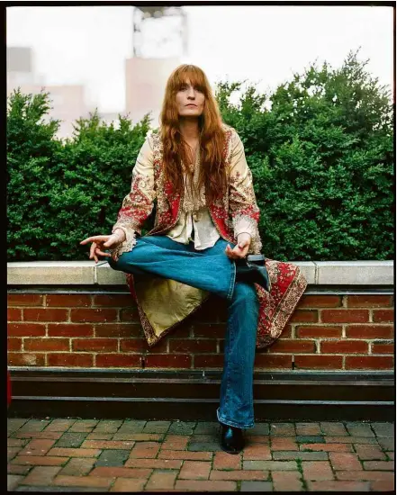  ??  ?? A cantora Florence Welch, do Florence + The Machine, em Manhattan