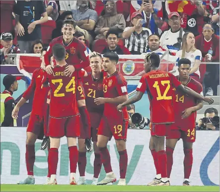  ?? Foto: J.A. Sirvent ?? La Roja disputa hoy su segundo partido del Mundial tras firmar una histórica goleada contra Costa rica en su debut