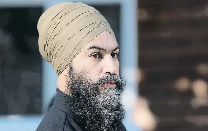  ??  ?? Jagmeet Singh, líder del Nou Partit Democràtic (NDP), en un acte de campanya a Toronto, el 16 de setembre