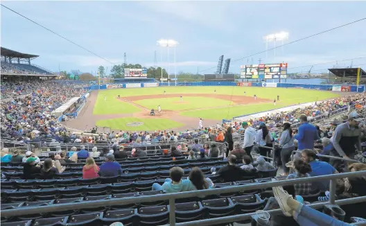  ?? L. TODD SPENCER/STAFF FILE ?? A crowd fills Harbor Park to watch the Norfolk Tides’ home opener April 11, 2019, against the Toledo Mud Hens. The Tides hope to play their 2021 home opener May 18.