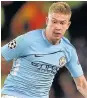  ??  ?? TITLE FIGHT Manchester City star Kevin De Bruyne
