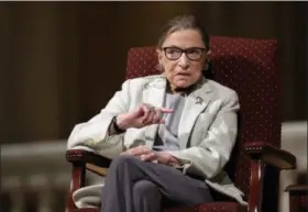  ?? MARCIO JOSE SANCHEZ — THE ASSOCIATED PRESS FILE ?? Supreme Court Justice Ruth Bader Ginsburg speaks at Stanford University in Stanford