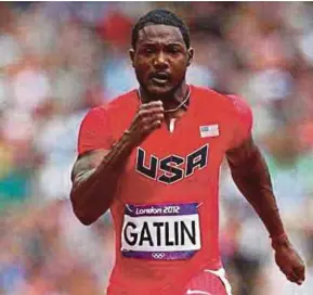  ??  ?? Justin Gatlin anchored the US to the gold at the World Relays in the Bahamas.