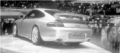  ?? CONTRIBUTE­D ?? The first Porsche 911 GT3 making its debut at the Automobil Salon in Geneva in 1999.