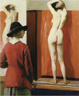  ??  ?? 1. Self Portrait, 1913, Laura Knight (1877–1970), oil on canvas, 152.4 × 127.6cm. National Portrait Gallery, London