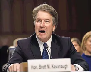  ??  ?? Brett Kavanaugh está postulado a la Suprema Corte de Estados Unidos
