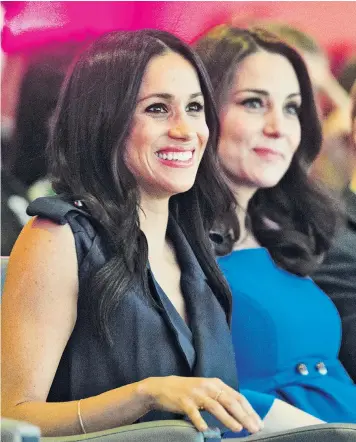  ??  ?? Meghan Markle joined the Duchess of Cambridge, along with Prince Harry and the Duke of Cambridge, to discuss their charity work