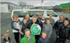  ?? PHOTO: CLINTON LLEWELLYN ?? Waipukurau Primary teacher Sharon Middleton (centre) and colleagues from Flemington School and Otane School and their family members before heading to Napier for last Wednesday’s teachers’ strike.