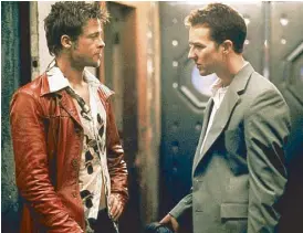  ??  ?? Brad Pitt (left) and Edward Norton in a scene from the film