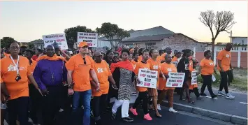  ??  ?? LOCAL NGO Ilitha Labantu, in partnershi­p with UN Women, hosted a Take Back the Night March themed Reclaiming Our Streets in Gugulethu.