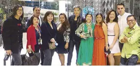  ??  ?? All ready to watch the show. (From left) Rome Jorge, Cora Llamas, Concertus Manila’s Joey Verzo, Irish Dizon, Nikki Francisco, Tim Yap, Tessa Prieto-Valdes, Concertus Manila’s Michelle Endaya and Anna Yulo with Javi Martinez and August Pineda.