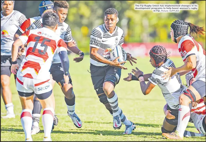  ?? Picture: SUPPLIED ?? The Fiji Rugby Union has implemente­d changes in its developmen­t programs to help boost women’s rugby in Fiji.