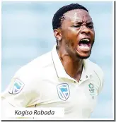  ??  ?? Kagiso Rabada