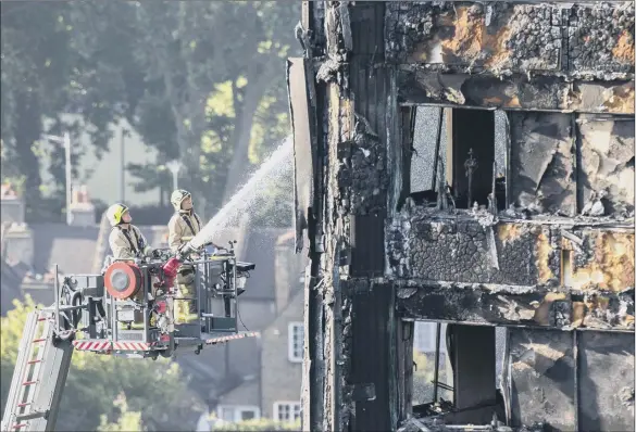  ??  ?? The Grenfell Tower disaster in west London made the most headlines, but around 300 people are killed by fire every year in towns and cities throughout England.