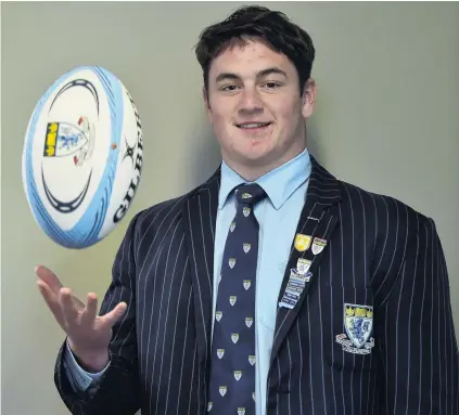  ?? PHOTO: GREGOR RICHARDSON ?? New boy . . . King’s High School prop Rohan Wingham at the school yesterday.