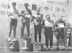  ??  ?? A strong third place finish from captain Willie in the Fifth Kota Kinabalu Century Cycling Race last November in the Men’s Veteran Category.