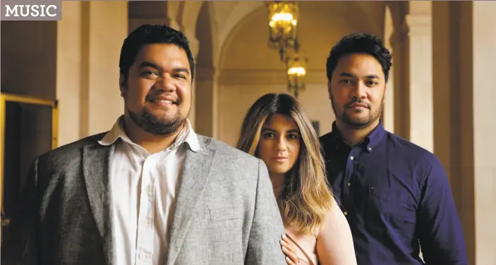  ?? Michael Macor / The Chronicle ?? Tenor Pene Pati (left), from New Zealand, is preparing to star in S.F. Opera’s “Rigoletto” along with his wife, Amina Edris, and his brother, Amitai Pati.