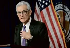  ?? MANDEL NGAN/AFP VIA GETTY IMAGES/FILE ?? Federal Reserve Chairman Jerome Powell has said the Fed won’t cut rates until inflation drops closer to 2 percent.