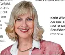  ?? FOTO: SCHALLER ?? Karin Wilcke lehrt an der Uni Düsseldorf und ist selbststän­dige Berufsbera­terin.