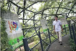  ?? PICTURES: ZANELE ZULU ?? FLYING COLOURS: Durban Botanic Gardens curator Martin Clement shows off the new addition at the gardens – a mini garden set to attract butterflie­s of all kinds.