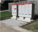  ??  ?? The area around the base of this community mailbox in Milton was a muddy mess until a contractor was sent to fill it with paving stones.