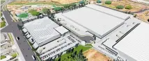  ??  ?? Artist’s impression of the 55,000sq m logistics estate