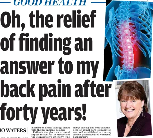  ?? Pictures: PAUL WEBB/ CARDINIAOS­TEOPATH.COM ?? Enjoying life: Beverley was clear of her back pain in just three days