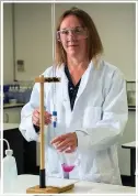  ??  ?? Principal Caroline Williams in the chemistry laboratory