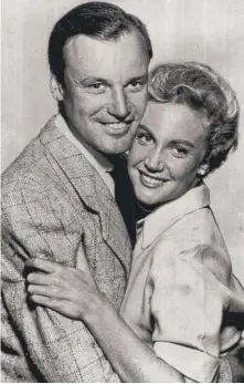  ?? | SUN- TIMES LIBRARY ?? Richard Anderson and his first wife, Carol Lee Ladd ( daughter of Alan Ladd), in their engagement photo.