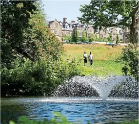  ?? ?? Majestic: South Lodge, above, in Sussex, near Horsham, has a Downton Abbey vibe; Brimstone Spa in the Lake District, below, offers thermal experience­s