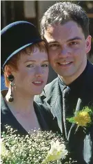  ??  ?? Wedding day: Getting married to journalist Joan McAlpine in 1999
