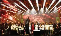  ??  ?? French singer Amir performs on stage during a concert in front of the Hotel de Ville in Paris on Sept 15, to celebrate Paris’ coronation as host of the 2024 Olympics Games. Paris and Los Angeles celebrated their coronation as host cities for the 2024...