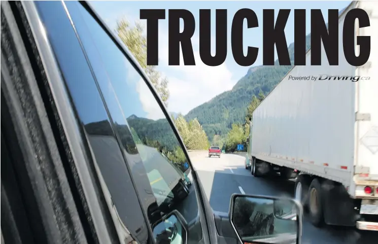  ?? — GETTY IMAGES FILES ?? The situation that led to a dangerous pass by a truck driver on a B.C. highway wasn’t as clear as it might appear on dash cam video, writes John G. Stirling.