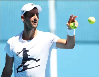  ?? ?? Novak Djokovic is the favourite to win record- extending 10th Australian Open title on return to Melbourne