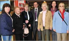  ??  ?? Nora O’Sullivan Looney with customers Sheila Costello, Betty Corkery, Alan Sheehy, Catherine O’Sullivan, Antoinette O Meara and Mona Moroney at Killorglin Post Office.