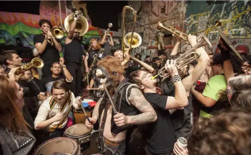 ?? Tod Seelie ?? Undertow Brass Band (formerly What Cheer? Brigade) returns to play Pittonkato­nk on Saturday.