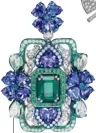  ??  ?? CHOPARD
Boucle d’oreille Silk Road, en or et titane serti d’émeraudes, de tanzanites taille coeur, et de diamants poire.