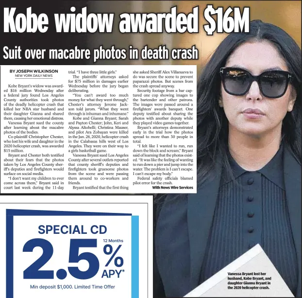 Kobe Bryant widow awarded $16M in trial over crash photos