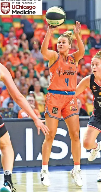  ?? IAN HITCHCOCK/GETTY IMAGES ?? Point guard Shyla Heal, 19, has been playing profession­ally in Australia since she was 14.