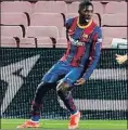  ?? ALBERTO ESTEVEZ / EFE ?? Dembélé grita su gol el lunes