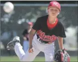  ?? Courier file photo ?? Protective netting, at a cost of $110,000, will be installed at the Mission sports field diamonds to prevent passers by from being hit by stray balls. Shown here in a file photo from 2015 is Sabastian Lamoureux of the Kelowna Cubs pitching at the recreation complex.